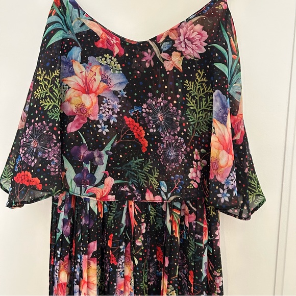 2 tier floral dress - midi length - Picture 3 of 4